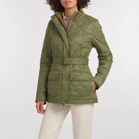 New Barbour Bowland Belted Quilted Coat 